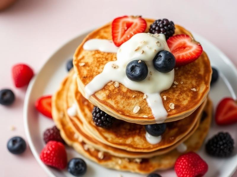 2-ingredient banana oat pancakes