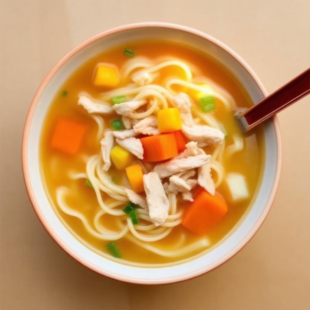 Chicken & sweetcorn noodle soup