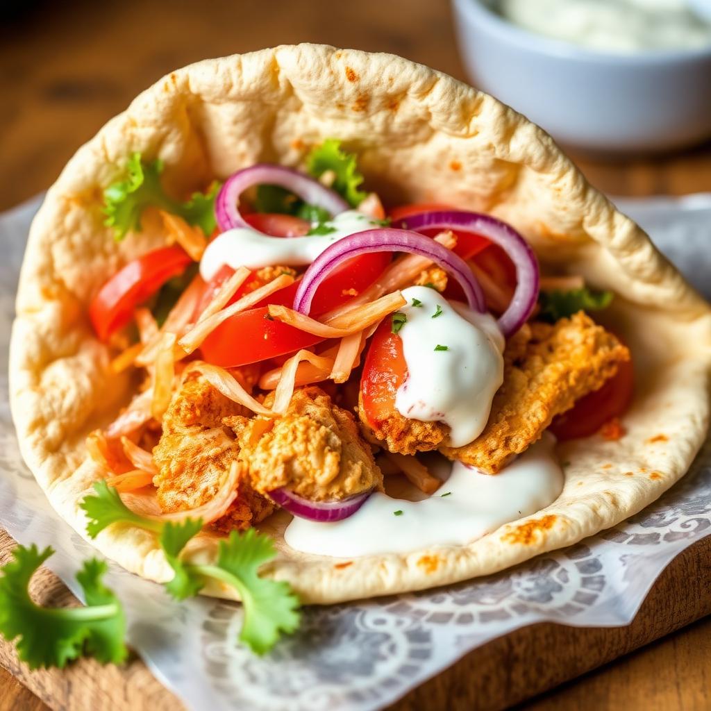 Mum's doner-style chicken kebab wraps