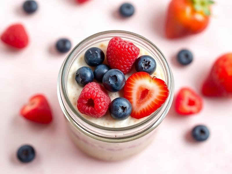 Berry overnight oats