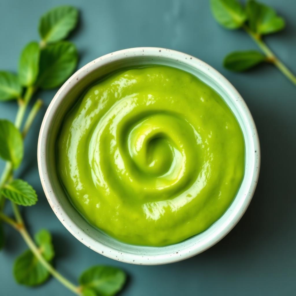 Pea & mint purée