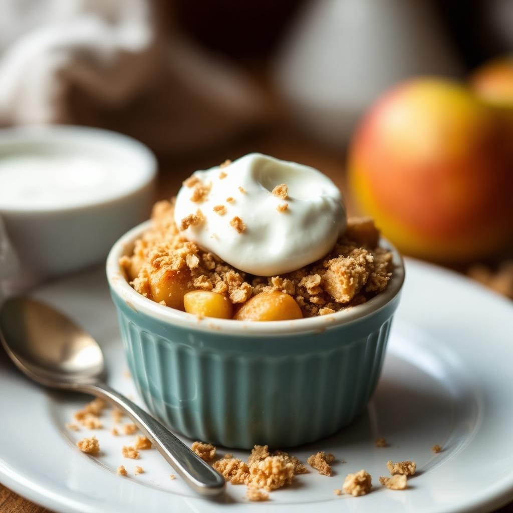 Mini apple & cinnamon crumbles