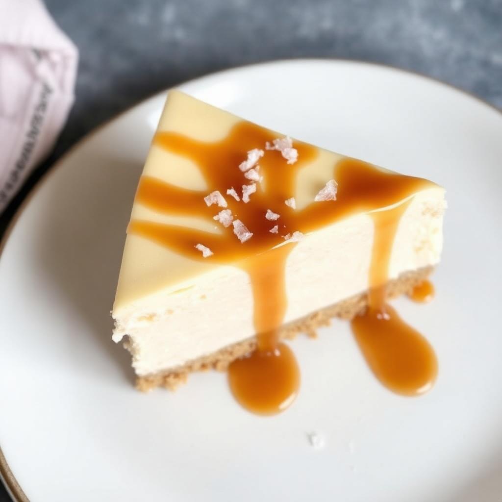 No-bake salted caramel cheesecake